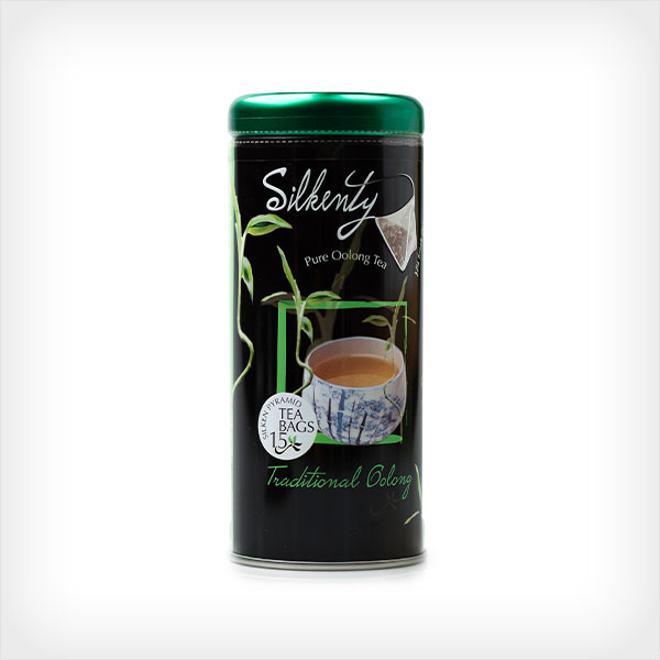 Traditional Oolong Tea - DESIGNER TINS : with 15 Single -Serve (2g) Pyramid Tea Bags (x 2 Units)